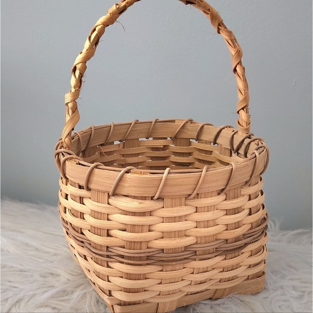 Handcrafted wicker basket vintage